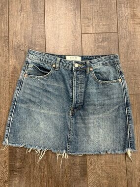 We the Free Denim Mini Skirt in Faded Blue